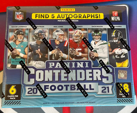 2021 Contenders Football FOTL Hobby Box, Look For Exclusive Red Zone Autograph. 