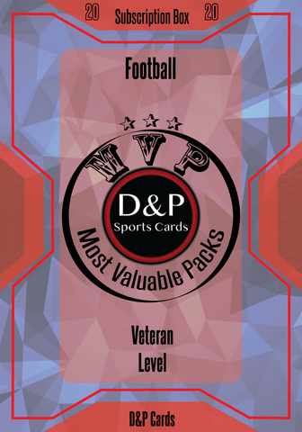 MVP Subscription Box - Football - Veteran Level - One Time Purchase - D&P Sports Cards