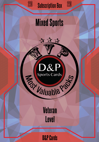 MVP Subscription Box - Mixed Sports - Veteran Level - One Time Purchase - D&P Sports Cards