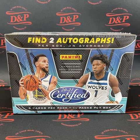 2020/21 Panini Certified Basketball Hobby Box - D&P Sports Cards